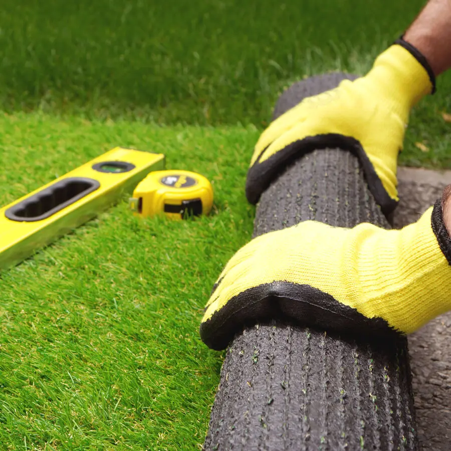 Artificial turf installation for a Los Angeles landscape