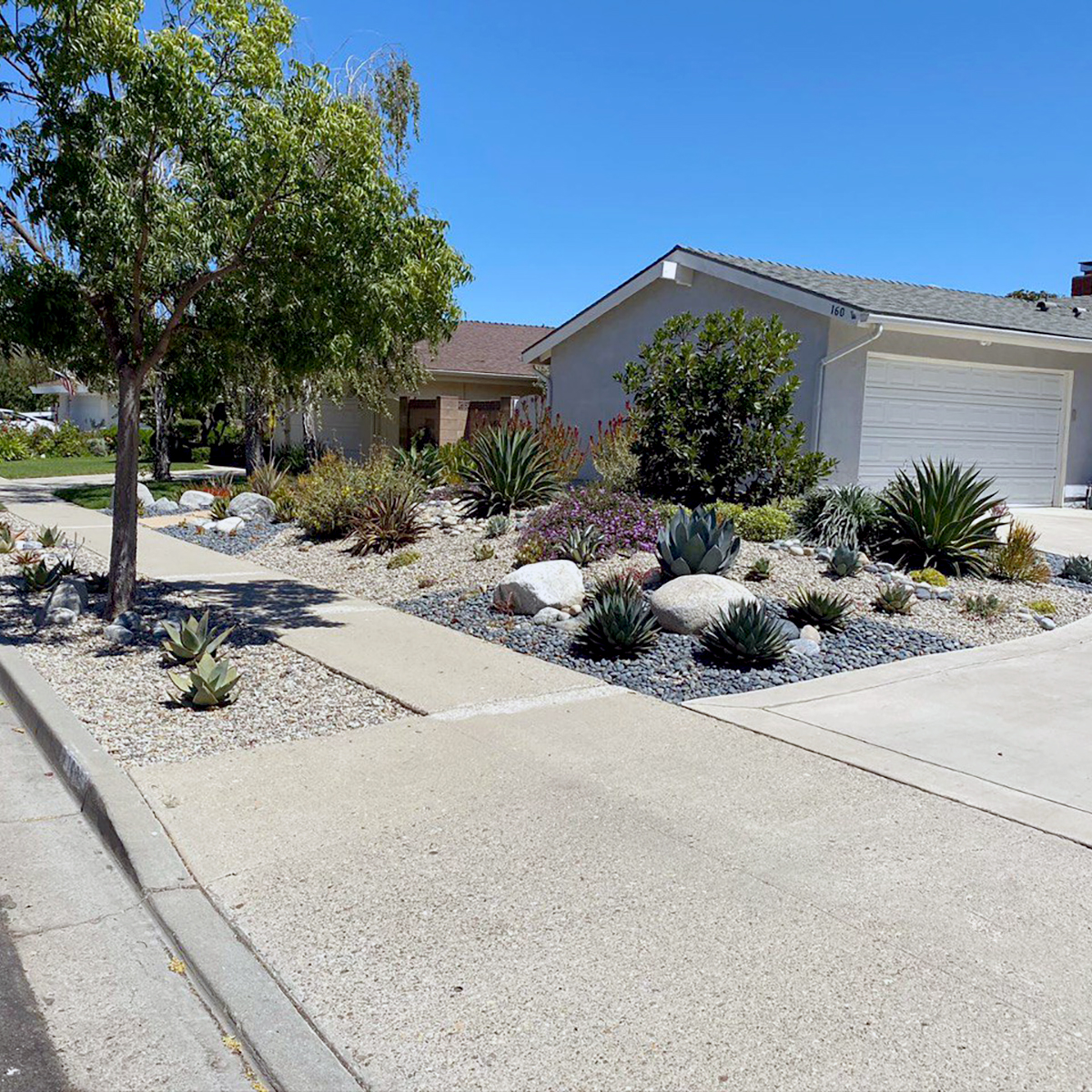 Pebble Rock and Gravel Installation in Los Angeles outdoor project example